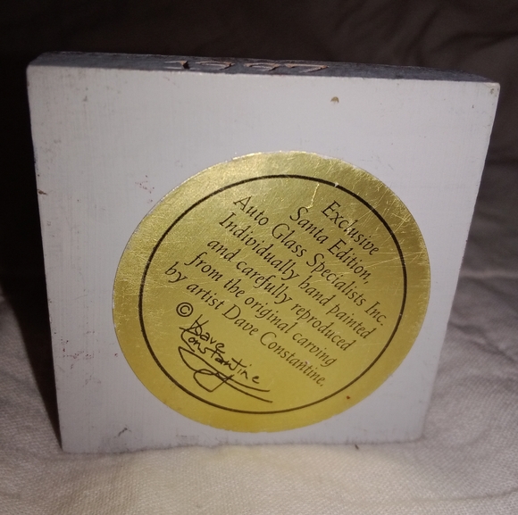 Vintage Christmas Santa Dave Constantine Reproduced Hand Painted Exclusive 1997 - Picture 6 of 6